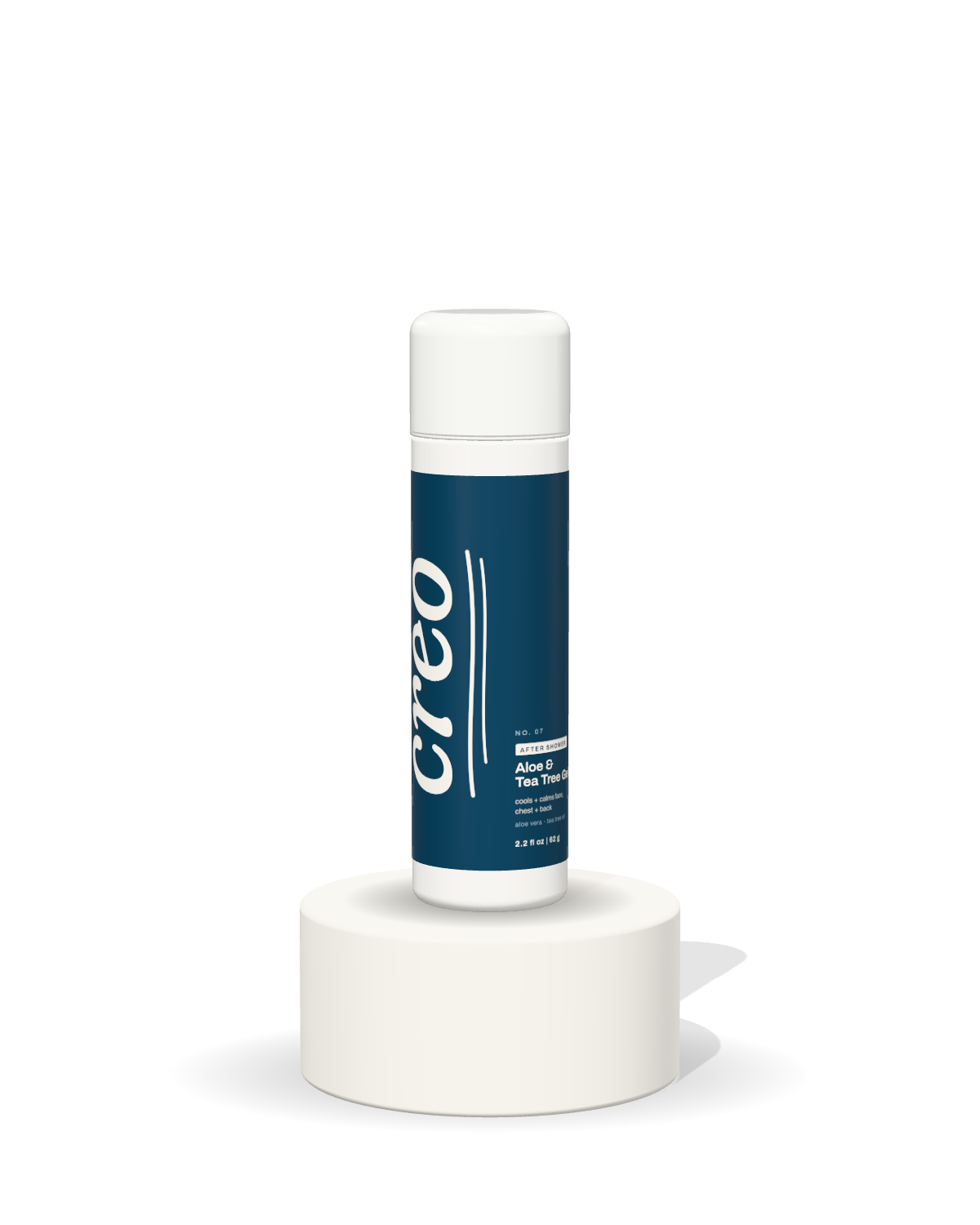 Aloe & Tea Tree Gel on the creo stand