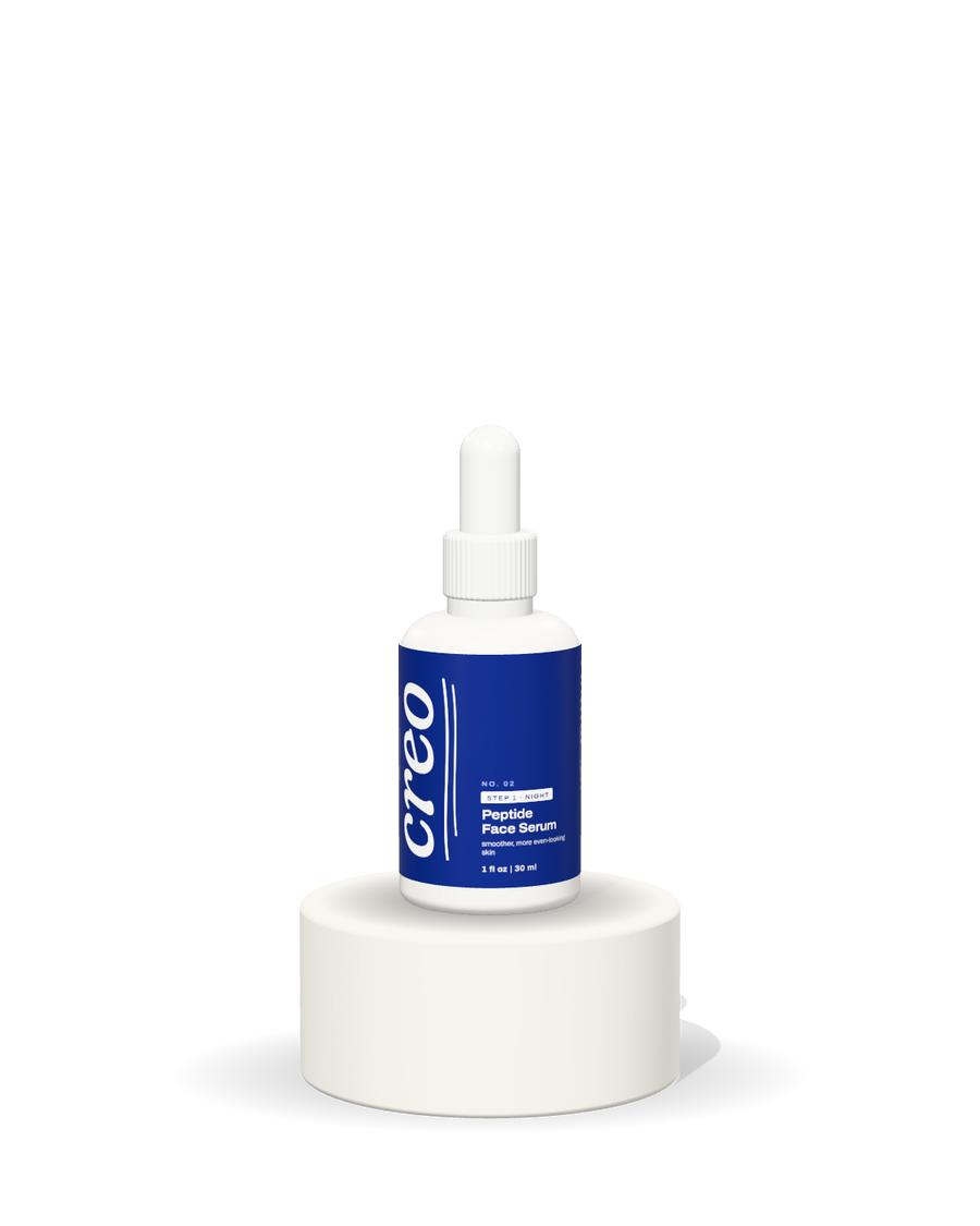 Peptide Face Serum on the creo stand