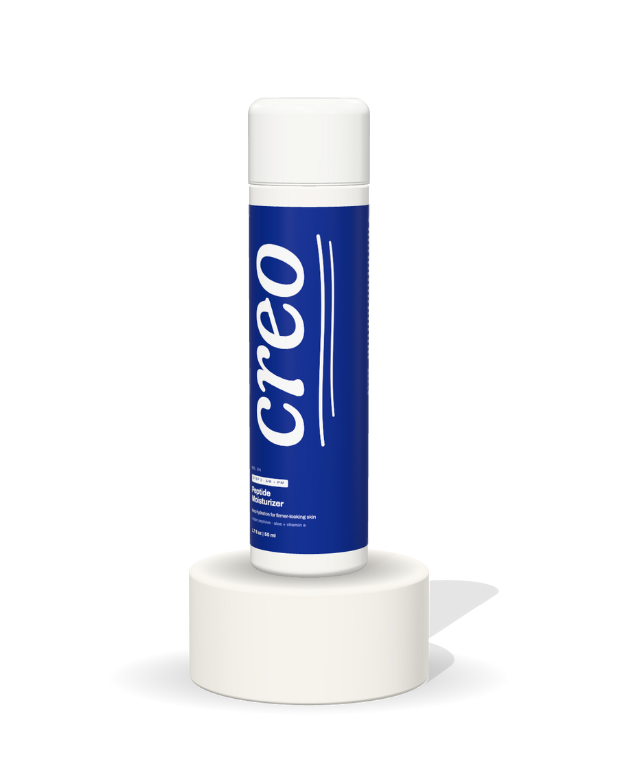 Peptide Moisturizer on the creo stand