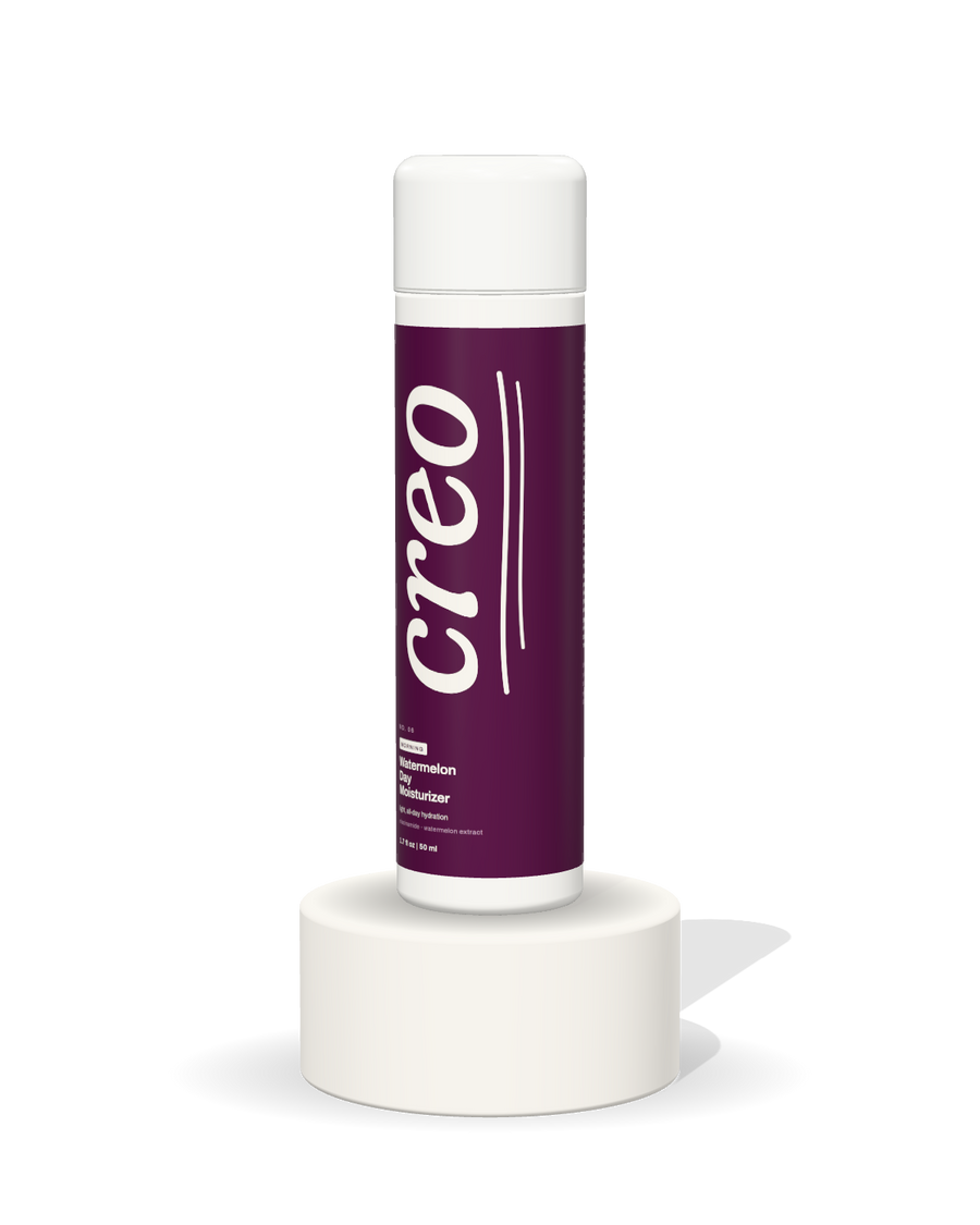 Watermelon Day Moisturizer on the creo stand